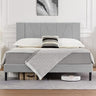 Upholstered Platform with Complete Headboard and Strong Wooden Slats