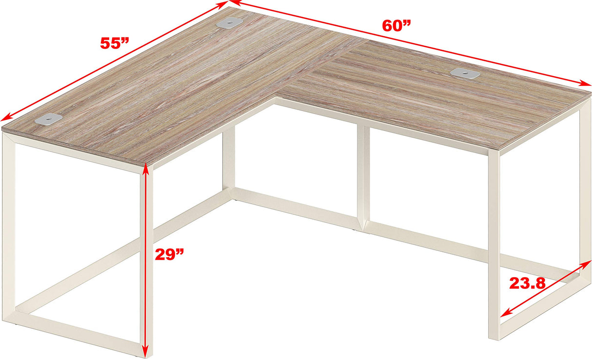 Triangle-Leg L-Shaped Home Office Computer Desk