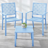 Best Choice Products 3-Piece Outdoor Bistro Set, Stackable Modern Steel Furniture