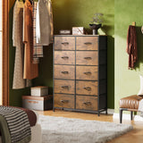 Tall Dresser for Bedroom with 10 Drawers, Chest of Drawers, Dressers Bedroom Furniture,