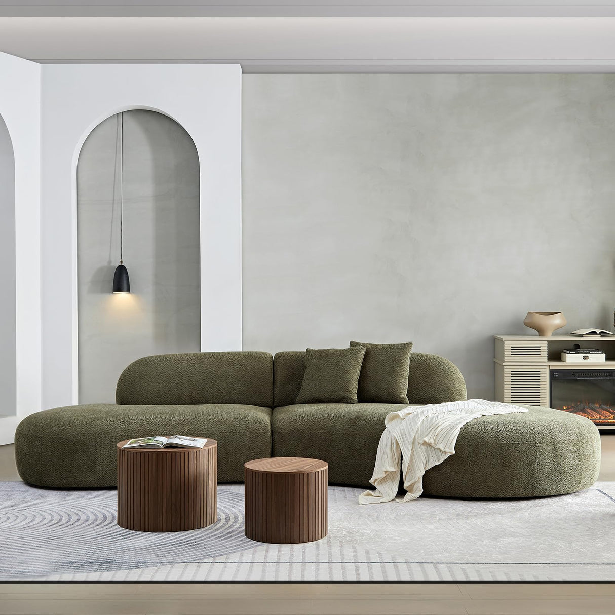 Modular Sectional Sofa,135.4" Oversized Curved Couch