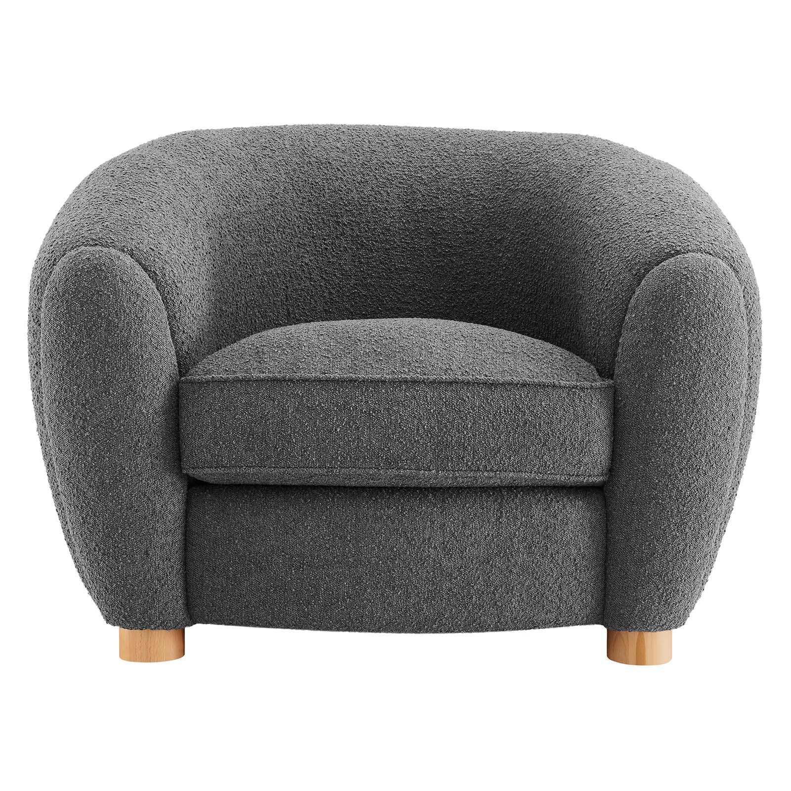 Upholstered Fabric, Armchair, Charcoal