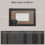 40x30 Dimmable LED Bathroom Mirror with Anti-Fog & Memory Function