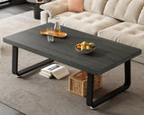 Coffee Table, Industrial Wooden Coffee Table, Modern Minimalist Rectangular Center Table