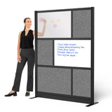 Modular Wall | Room Divider with Whiteboard, Sound-Dampening, & Frosted Acrylic Panels