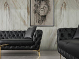 Aurora Collection Modern | Contemporary Vegan Leather Upholstered Sofa,