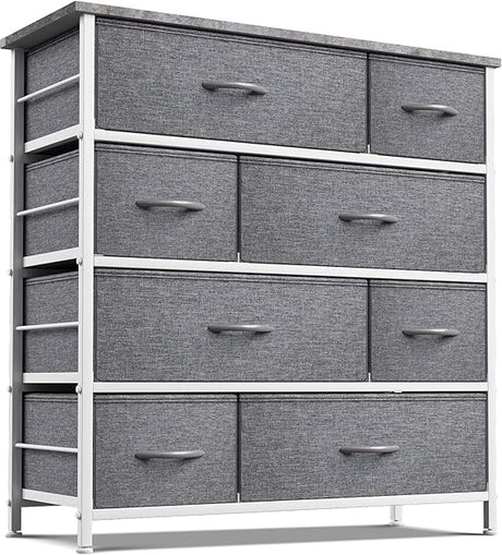 Dresser for Bedroom with 8 Drawers - Tall Chest Storage Tower Unit, for Closet, Hallway,