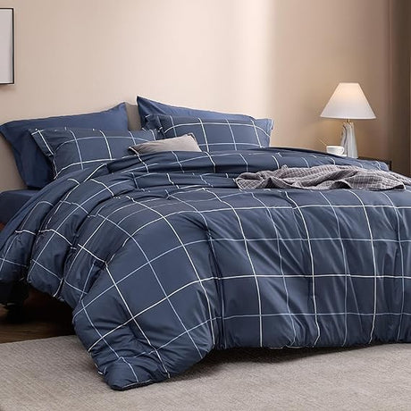 Navy Blue Quatrefoil Comforters Queen Size