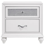 Barzini Modern Classic Wood 2-Drawer Bedroom Nightstand