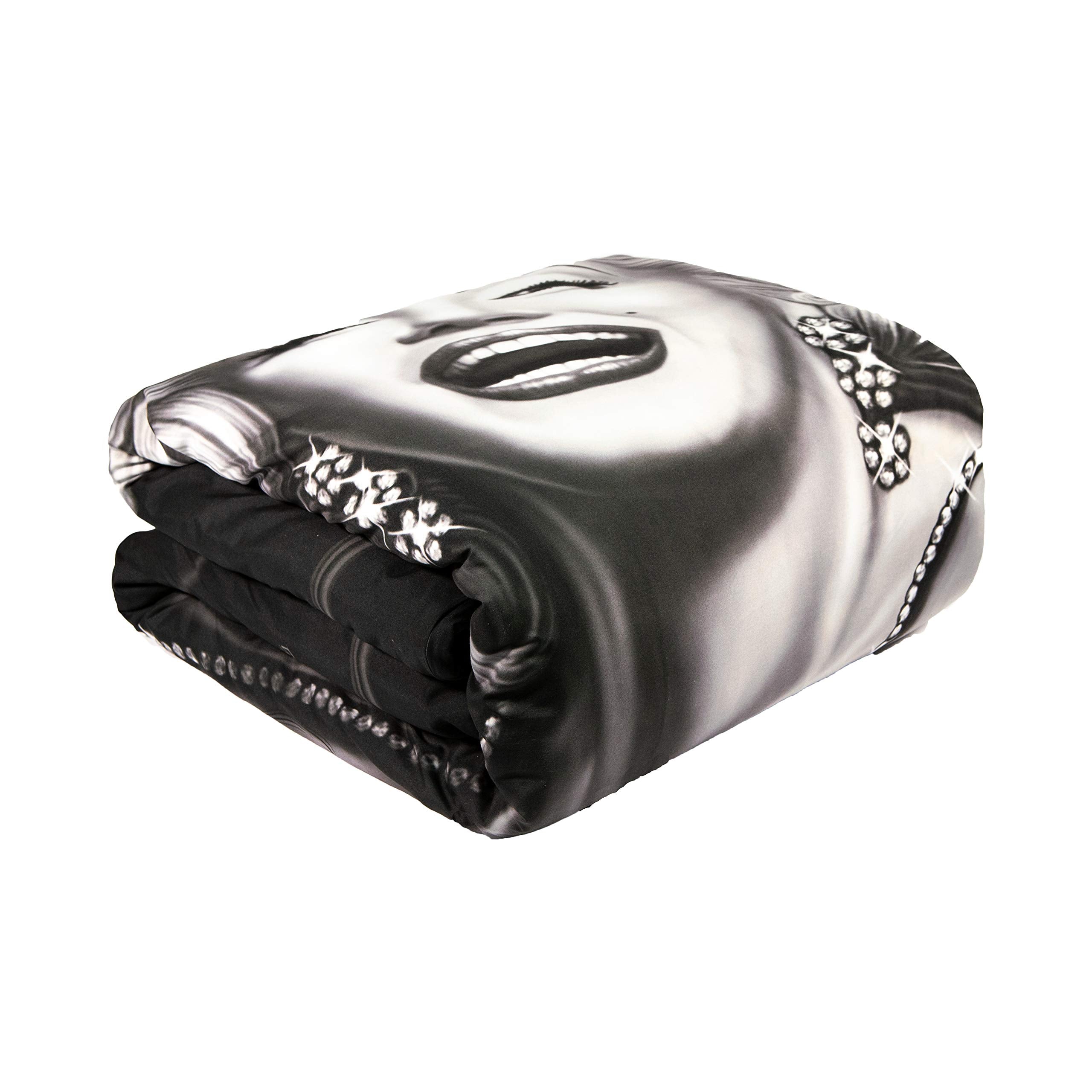 Smile Now Black Comforter Set - Queen Size 3-Piece Bedding