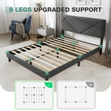 Queen Bed Frame with Headboard, Bed Frame Queen Size Queen Platform Bed Frame