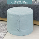 Modern Bohemian Cylindrical Pouf Cover- 18x20 inches Unstuffed Round Ottoman