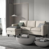 Couch for Living Room, Small Sectional Couch, 78" L Shaped Sofa 3 Seat Modern Sofa