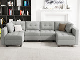 Modular U Shaped Sectional Sofa Couch with Reversible Chaises