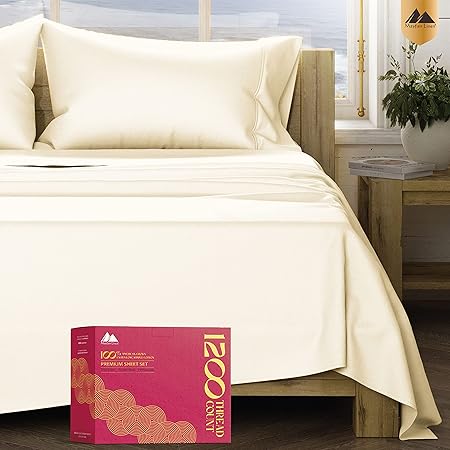 5-Star Hotel Quality 1200 Thread Count 100% Supima Cotton Sheets for