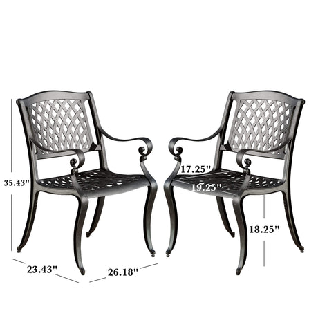 Hallandale Outdoor Cast Aluminum Chairs