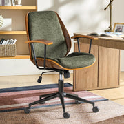 Modern Bentwood Office Chair - Ergonomic Swivel Desk Chair with Adjustable Height