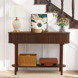 Console Table with Storage, 2-Tier Modern Sofa Table for Living Room