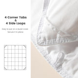 LeWinBedding Luxury Goose Feathers Down Comforter Oversized King Size,All Season Fluffy Duvet Insert,750 Fill Power Hotel Quality Bed Comforter with 8 Tabs(White,120x98 inches)