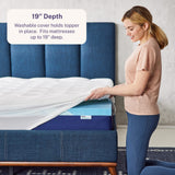 Cooling Comfort Gel Memory Foam Dual Layer Mattress Topper, 4 Inch, King Size