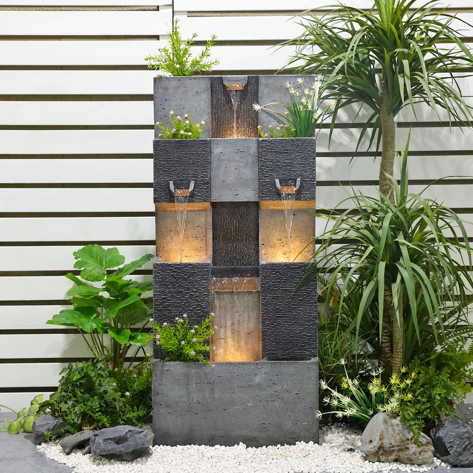 45.3 Inch Garden Water Fountains Outdoor for Garden, Patio, Backyard