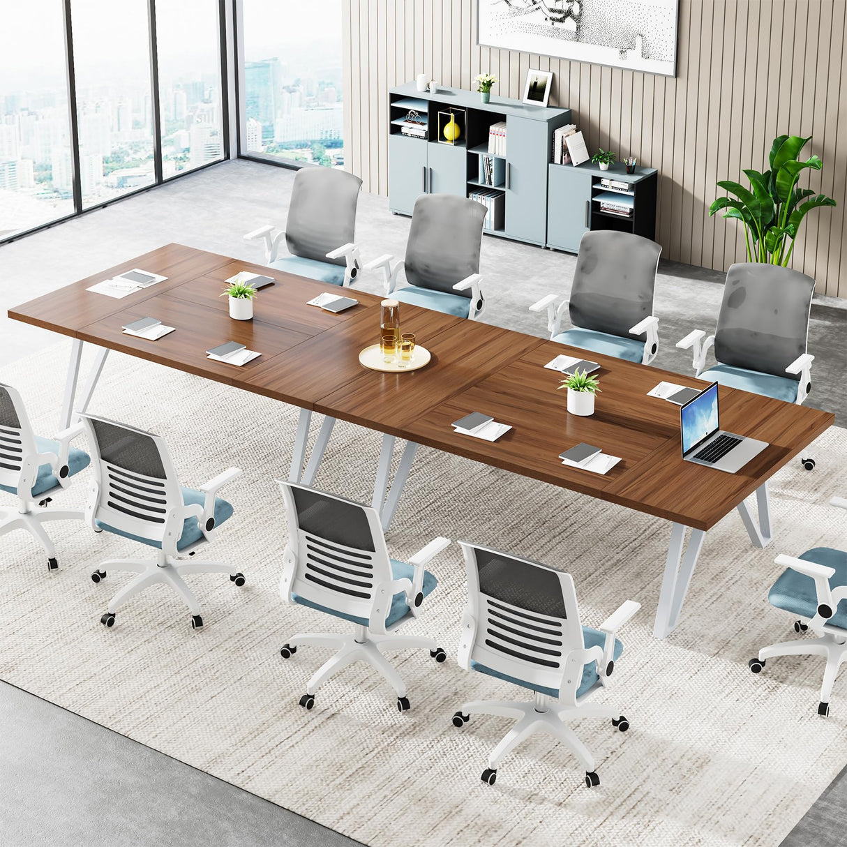 6FT Conference Table, 70 in Meeting Table, Long Seminar Table for Meeting Room