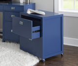 Linon Navy Blue Rolling Sadie File Cabinet