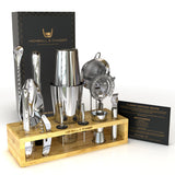 13-Piece Boston Cocktail Shaker Set Stainless Steel Mixology Bartender Kit