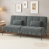 Convertible Futon Sofa Bed, 68" Corduroy Futon Couch with Adjustable Backrest,