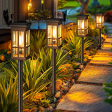 Solar Pathway Lights Outdoor, 8 Pack Modern Solar Garden Lights Outdoor Waterproof,