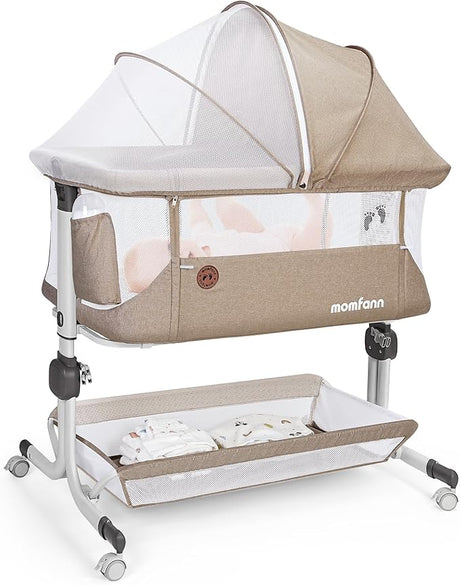 Baby Bassinet Bedside Sleeper, 3-in-1 Rocking Baby Bassinet Bedside