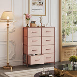 Fabric Dresser for Bedroom, Tall Dresser with 8 Drawers, Storage Tower with Fabric Bins