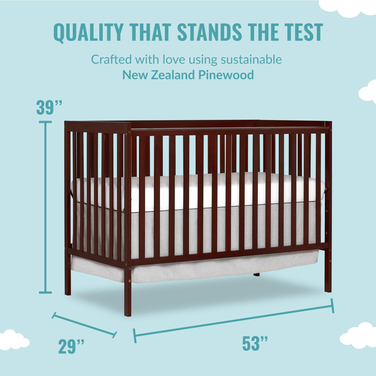 Synergy 5-In-1 Convertible Crib In Espresso, Greenguard Gold Certified