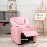 Suri Push Back Kids Recliner Chair with Footrest & Cup Holders