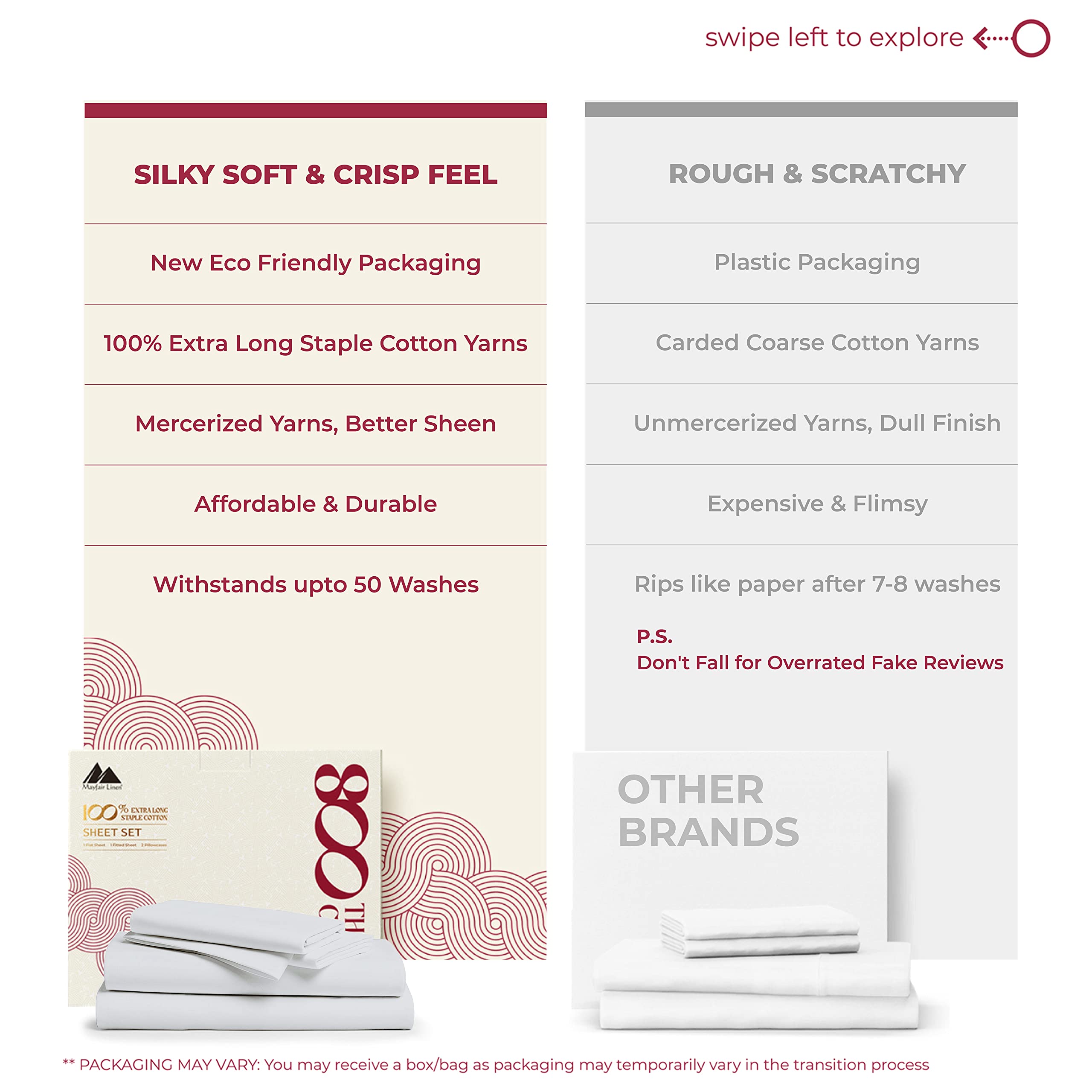 100% Egyptian Cotton Sheets Full Size - 800 Thread Count 4 PC Deep Pocket