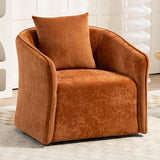 Accent Chair for Living Room Swivel Barrel Accent Chair，Swivel Chair 360°Sofa，Modern Comfy Chair Upholstered Small Round Chair with Velvet Fabirc, for Bedroom/Living Room/Office