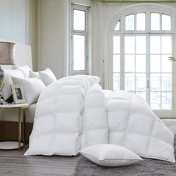Luxurious 800 Thread Count Hungarian Goose Down Comforter Duvet Insert - King/Cal King Size