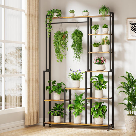 Tall Plant Stand Indoor with Grow Lights, 8 Tiered Metal Plant Stand for Indoor Plants