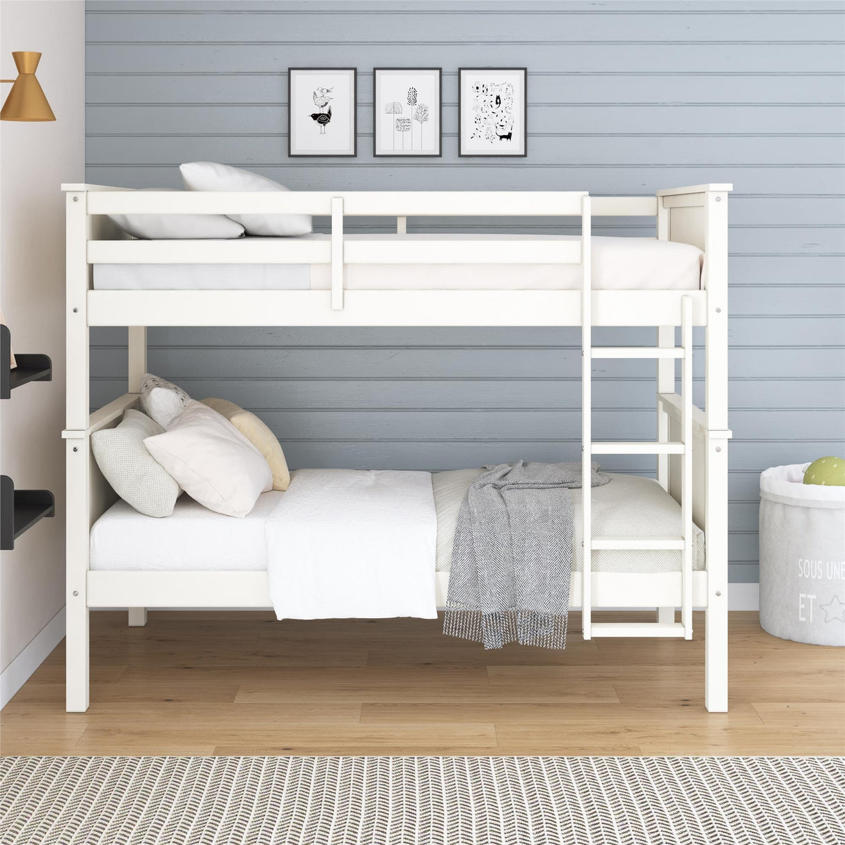 Bailen Convertible Solid Wood Bunk Bed, Stackable and Detachable Bed Frames