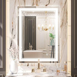 55 x 36 Inch LED Mirror Bathroom Mirror with Lights, UL Listed LED Driver,