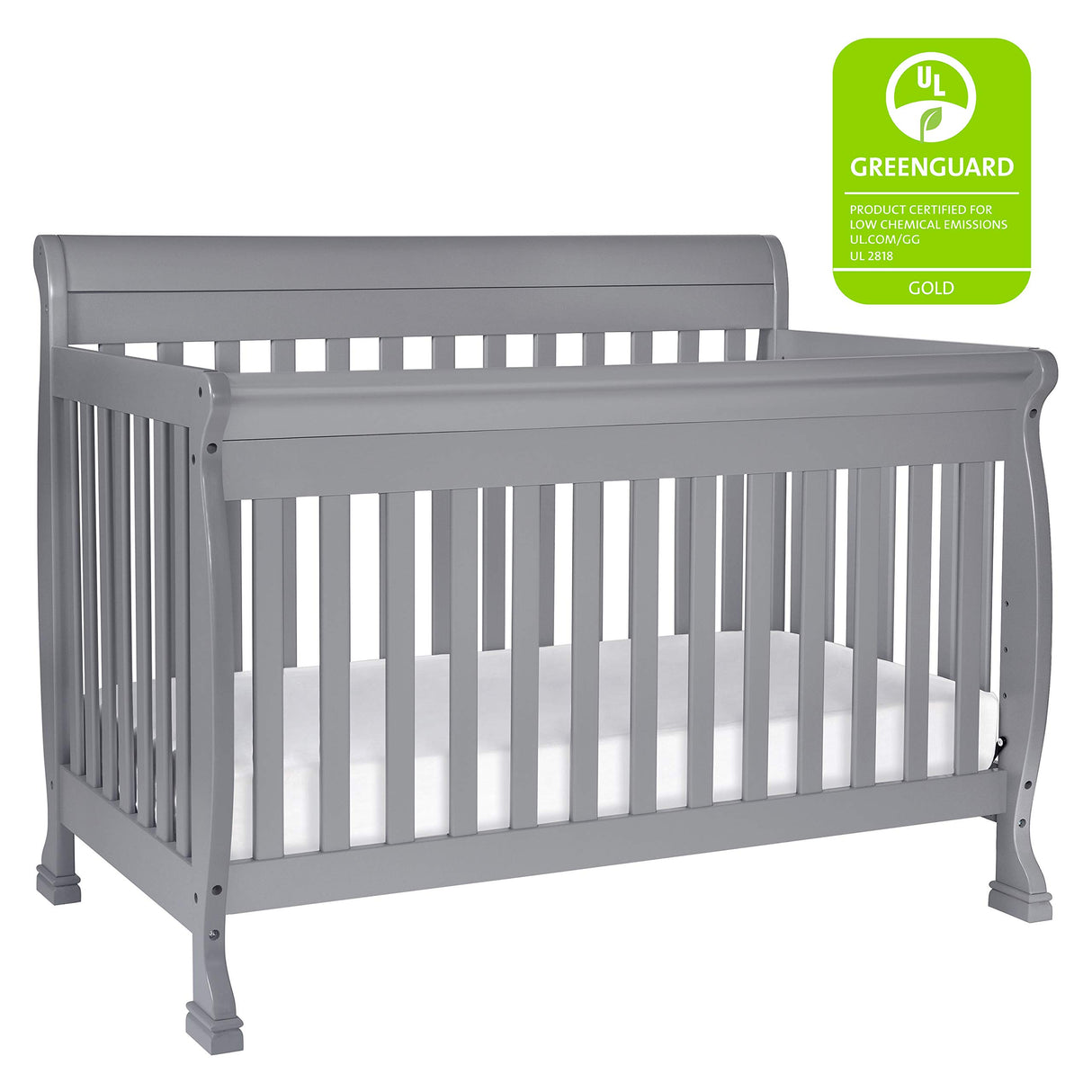 Kalani 4-in-1 Convertible Crib in Grey, Greenguard Gold Certified