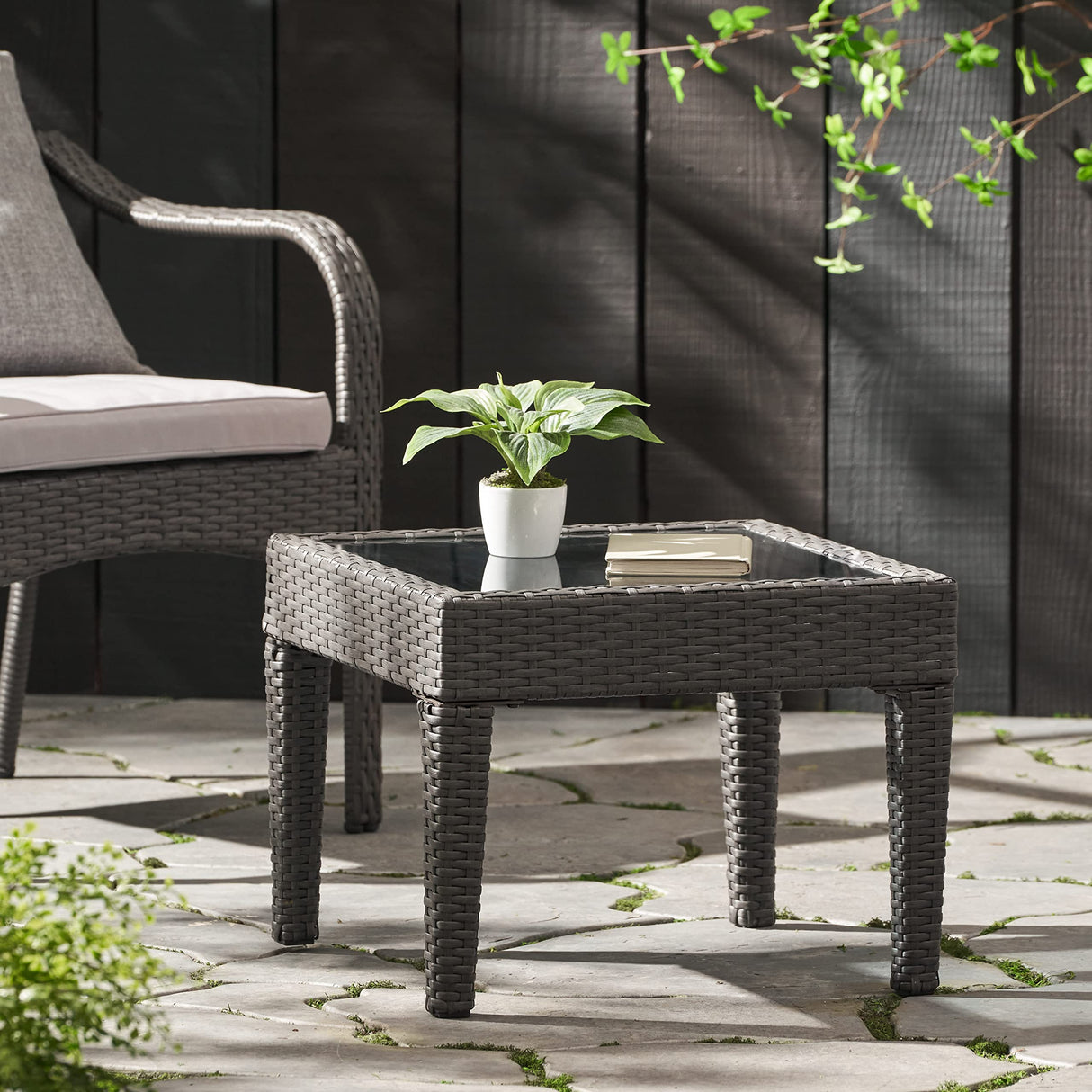 Christopher Knight Home Antibes PE Accent Table, Multibrown - Bircata