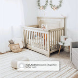 Kids SlumberTime Paloma 4-in-1 Convertible Crib, Rustic Grey + Serta Perfect Slumber