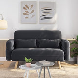 46" Small Modern Fabric Sofa Loveseat Mid Century 2 Seater Sofa Couch