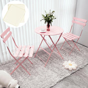 3-Piece Patio Bistro Set Outdoor Furniture Set Folding Bistro Table and Chairs