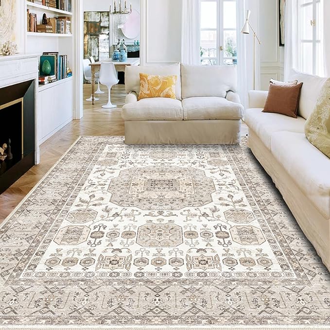 Area Rug 9x12, Washable Area Rugs 9x12 Living Room, Large Rugs for Bedroom