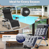 Zero Gravity Chair Oversized XL, Reclining Lounge Chair with Removable Cushion & Tray