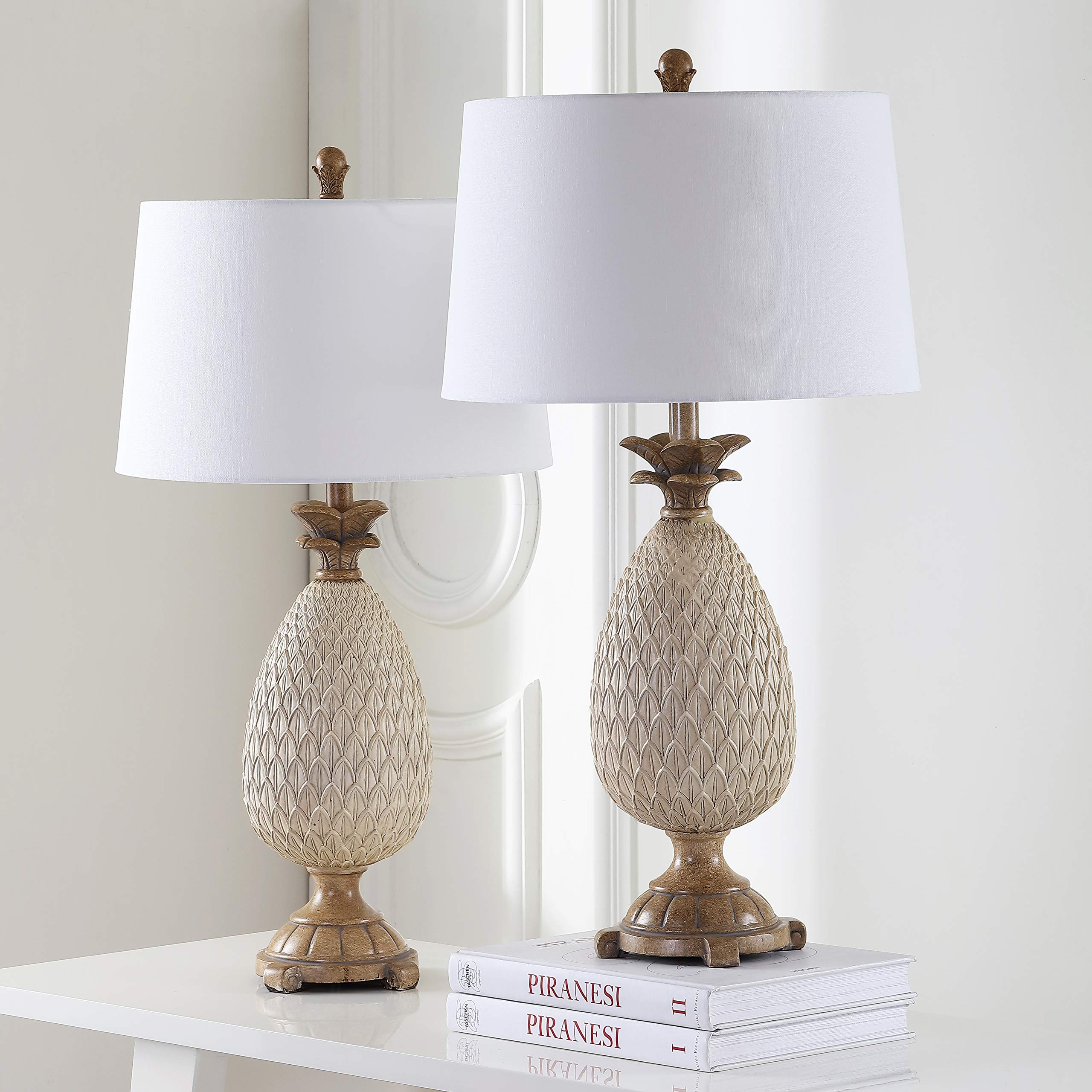 ng Collection Briar Coastal Antique Cream/ Brown Pineapple 31-inch Bedroom Living