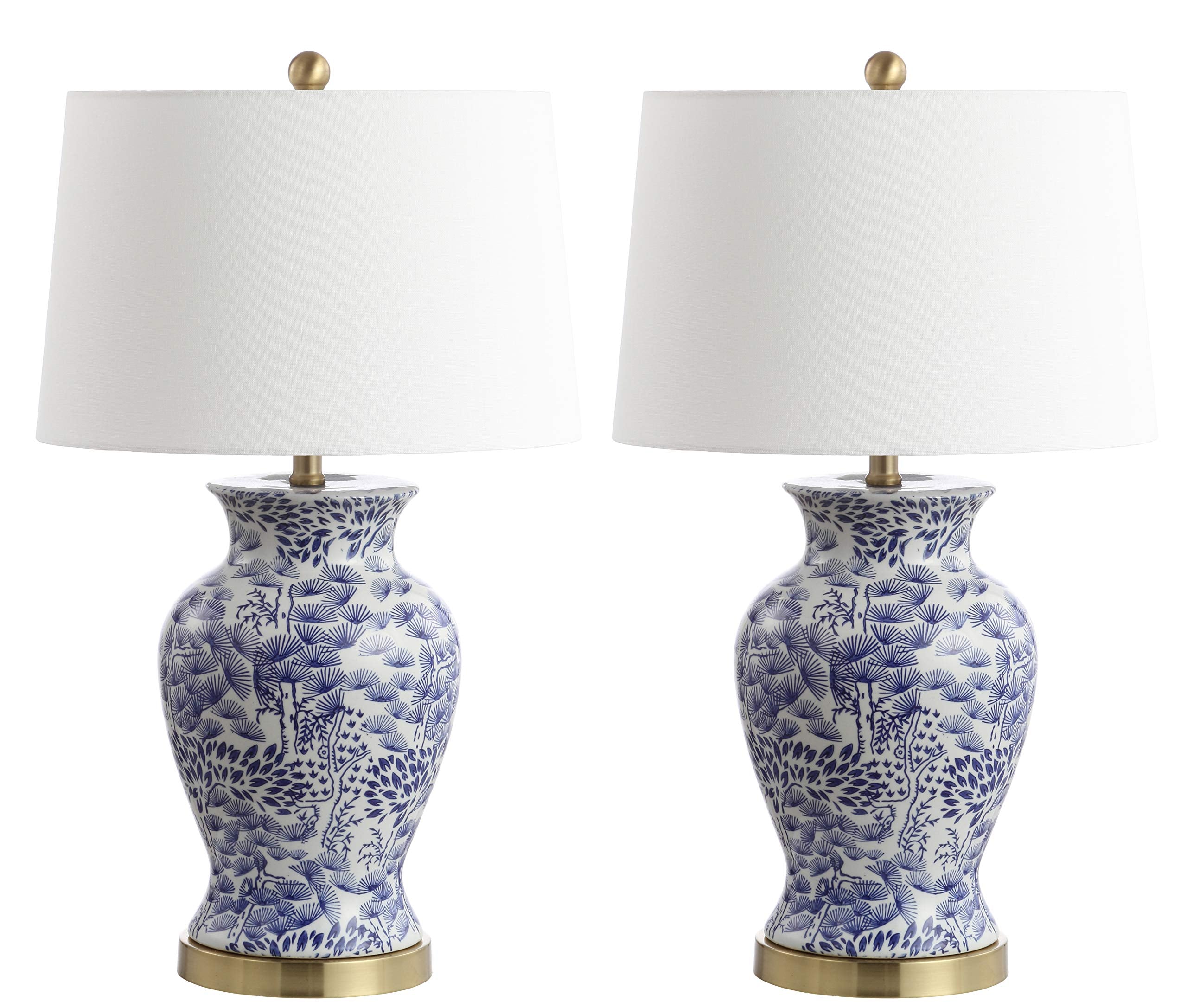 Alona Blue White Chinoiserie Table Lamp Set of 2 - 28 Inch