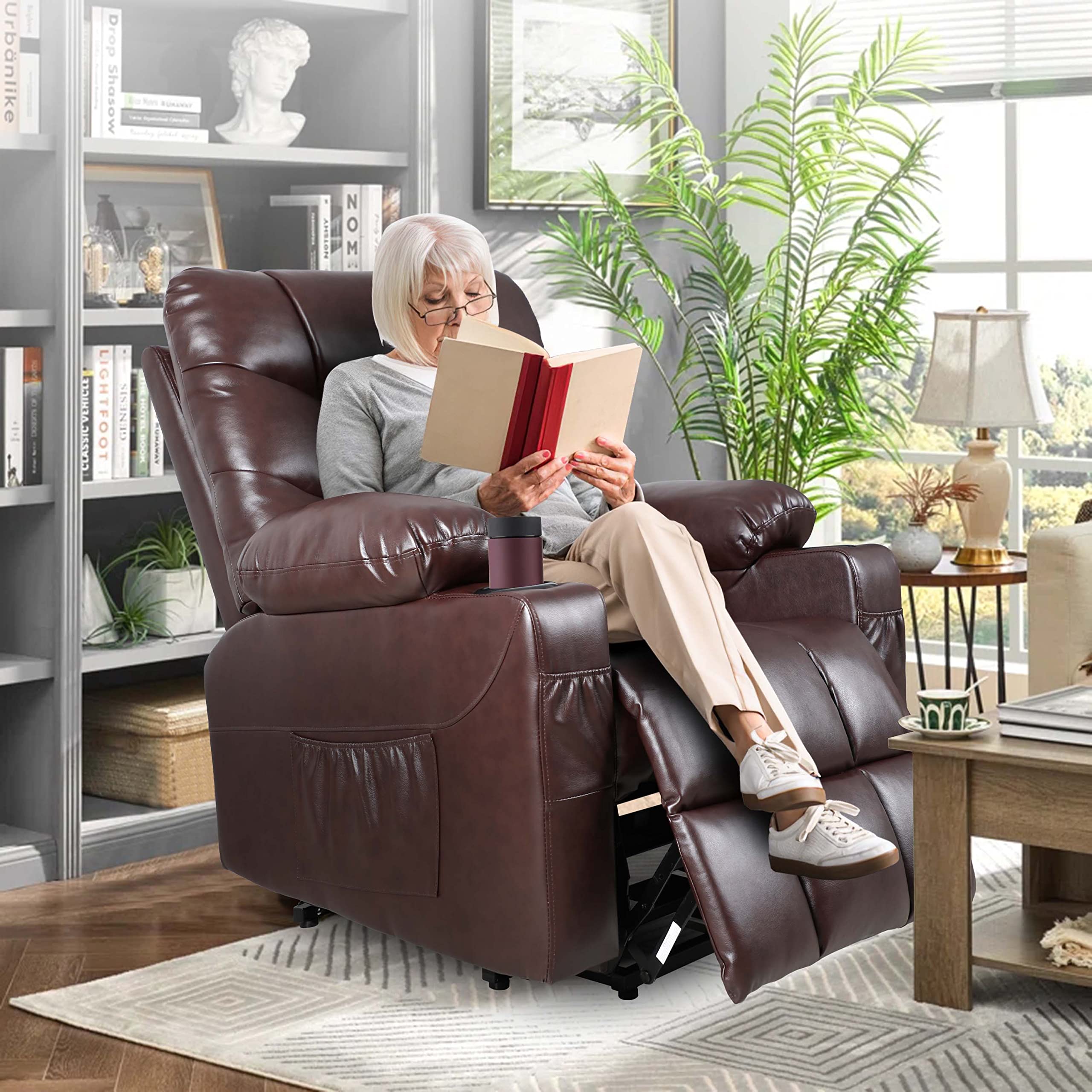 EaseMotion Power Lift Recliner Chair – Cup Holders & Wired Control
